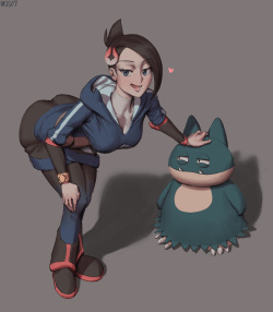 Mai and Snorlax