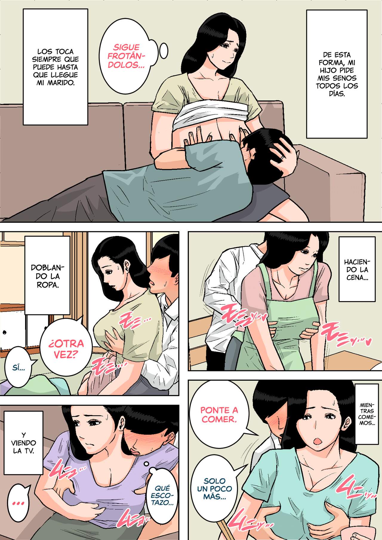 Okaa-san no Oppai wa Momitai Houdai! ~Tamattara Dashite Ageru kara~ │  ¡Jugando con las tetas de mamá! ~Ayudándolo a venirse cuando lo necesite~ -  Page 8 - HentaiEnvy