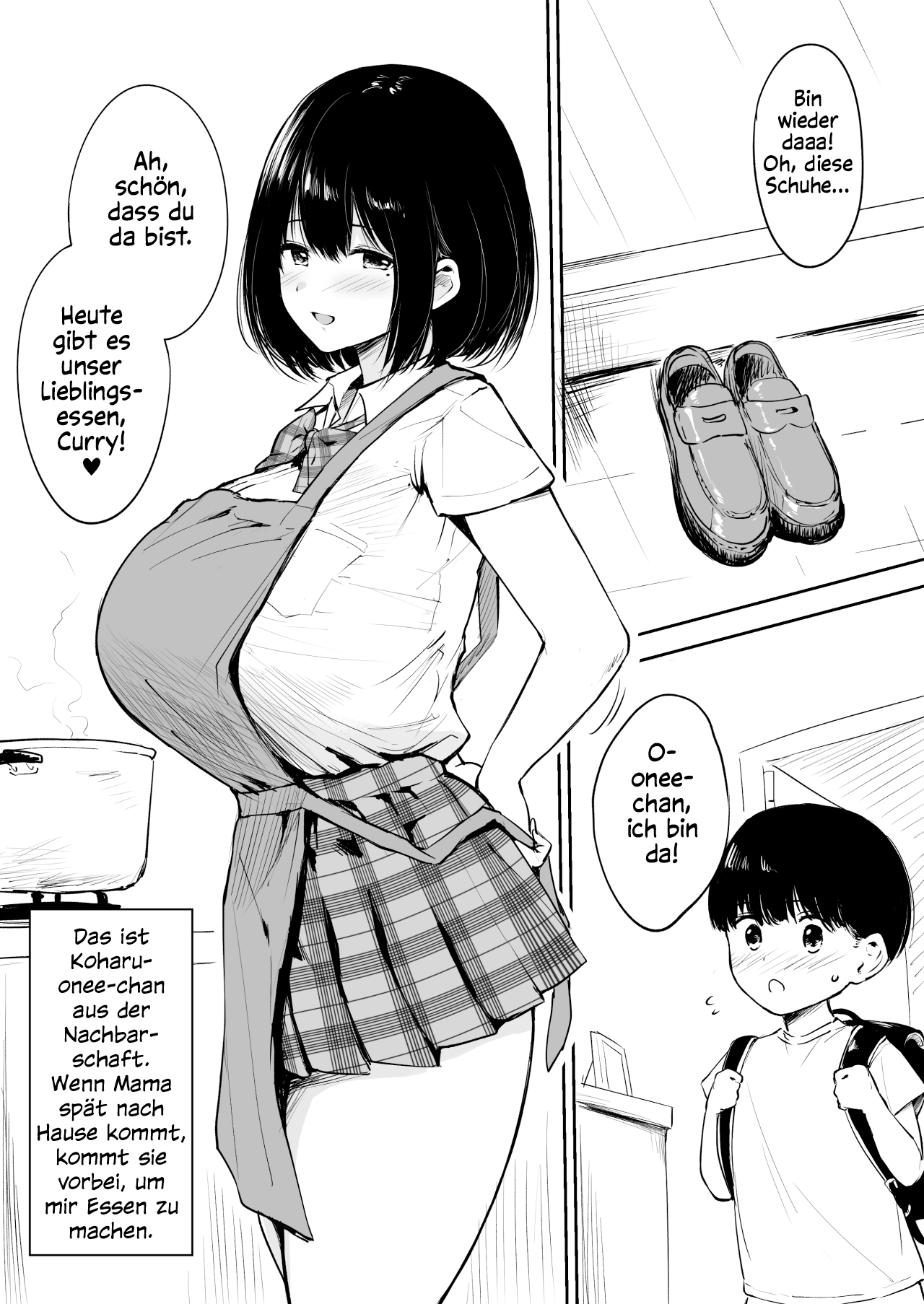 Kinjo no Onee-chan to Orusu Ban | Allein zu Hause mit der Onee-chan aus der Nachbarschaft page 1 full